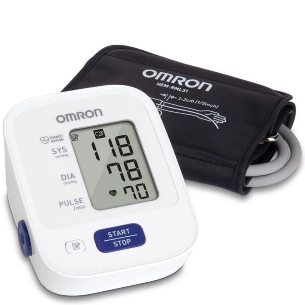 Omron HEM-RML31 Upper Arm Blood Pressure Monitor Digital White Blue